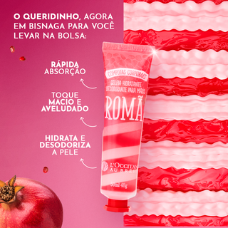 Geleia Hidratante Desodorante para Mãos Romã 50mL